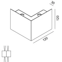 Lucifero's Manine Applique Bi-emission Angular Wall Lamp LED 4 Lucifero's Manine Applique Bi-emission Angular Wall Lamp LED 4