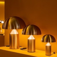Oluce Atollo 233 Table Lamp 2x100W E27 Dimmer Gold
