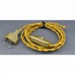 Twisted Cable 200 cm 250V 2A Plug with Switch Gold