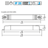 TCI SLIM/U S 14W 500mA DC Alimentatore Elettronico In Corrente