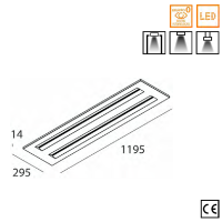 Novalux SCHOOL 50W UGR LED Panel 8025lm 1200x300mm Power Supply