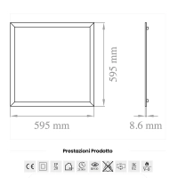 Lampo Panel 40W LED 3200lm 600x600mm 4000K Neutral White Power Lampo Panel 40W LED 3200lm 600x600mm 4000K Neutral White Power