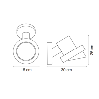 Ideal Lux Terra AT1 BIG Wall Lamp E27 Anthracite Outdoor IP65