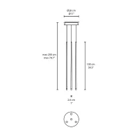Vibia Slim 0917 multiple suspension lamp Vibia Slim 0917 multiple suspension lamp