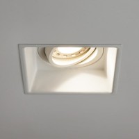 Lampo Faretto Gu10 Quadrato Da Incasso Orientabile Bianco Per