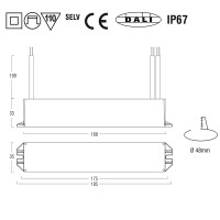 Alvit Alimentatore Per LED 25W 24V Dimmerabile DALI