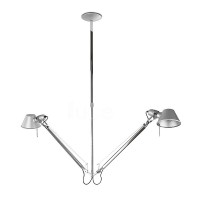 Artemide Tolomeo Sospensione Due Bracci Colore Alluminio By