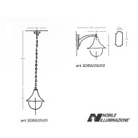 Nobile Lampara Suspension With Chain Chandelier E27 For Outdoor