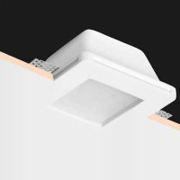 Lampo Faretto GU10 Da Incasso a Soffitto In Gesso Con Vetro