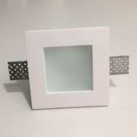 Lampo Ceiling Recessed GU10 Downlight In Plaster With Glass
