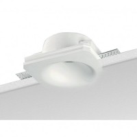 Lampo Ceiling Recessed GU10 Downlight In Plaster Round Flat