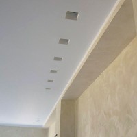 Lampo Faretto GU10 Da Incasso a Soffitto In Gesso Quadrato Per