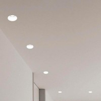 Lampo Faretto GU10 Da Incasso a Soffitto In Gesso Piatto