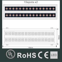 Laser Blade Recessed Double Linear Adjustable Downlight LED 60W