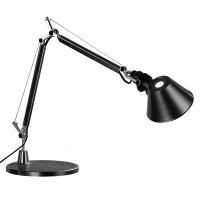Artemide Base 200 mm per Tolomeo Tavolo in Alluminio Nero