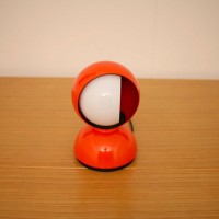 Artemide Eclisse E14 25W Table Lamp Orange By Vico Magistretti