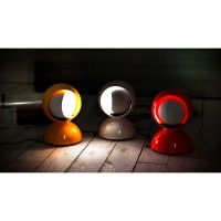 Artemide Eclisse E14 25W Table Lamp Orange By Vico Magistretti