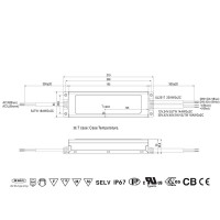 Meanwell Alimentatore ELG-150-48DA-3Y 150W 48V 3.13A IP67 DALI