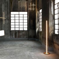 Flos COORDINATES F Dimmable LED Floor Lamp Champagne By Michael