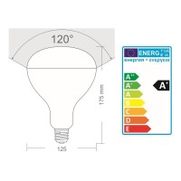 Flos LED Lamp E27 R125 12W 230V 2700K 1000 lm Dimmable Frosted
