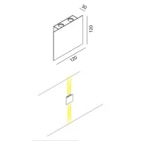 Lucifero's Manine LED Applique Wall Lamp Square Flat IP40 Lucifero's Manine LED Applique Wall Lamp Square Flat IP40