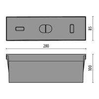 Prisma Formwork for installation Insert +2 Led wall recessed