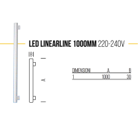 Bot Lighting Shot Linear LED Bulb 1000mm S14S 14W 220-240V 1100