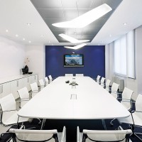 Artemide Mouette LED 80W Asymmetrical Suspension Lamp White By