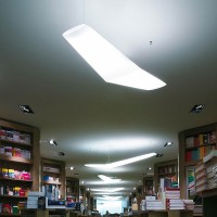 Artemide Mouette LED 80W Asymmetrical Suspension Lamp White By