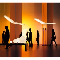Artemide Mouette LED 55W Symmetric Suspension Lamp White By