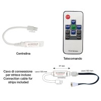 Lampo Mini Kit RGB Radiocomando + Centralina 12-24V RGB a