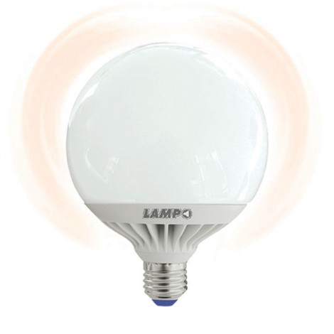 Lampo Globe Light ø120 LED E27 24W 230V Opal Glass Bulb