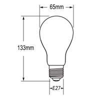 Flos Lampadina LED E27 21W 2200lm A65 220-240V 2700K Luce Calda