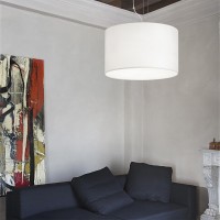 Ideal Lux Wheel SP Circular Suspension Lamp In Metal And White