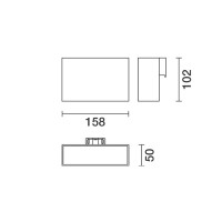 iGuzzini Laser Blade InOut Applique 5 x LED Outdoor Rectangular