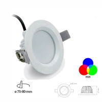 Lampo Sydney Faretto LED 5W RGB Cambia Colore 12V Da Incasso