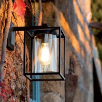 Sovil Domus E27 Rectangular Wall Lamp In Aluminum For Outdoor