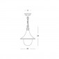 Sovil Lampara E27 Suspension Ceiling Aluminum Lamp For Outdoor