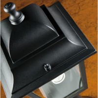 Sovil Quadrata Lantern E27 Wall Lamp In Black Aluminum And