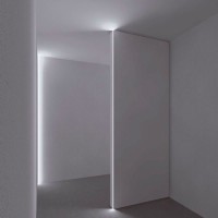 Lampo Aluminum Profile Kit Cut Of Light For Flush Wall 2 Meters