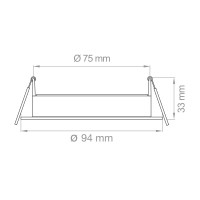 Lampo Dik Or Gu10 Adjustable Recessed for LED Downlight For