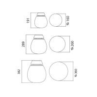 Artemide Empatia Lampada Da Parete Soffitto LED in Vetro