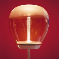 Artemide Empatia Floor Lamp LED 20W in White Blown Glass By
