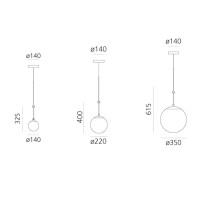 Artemide Nh Suspension Lampada A Sospensione Singola Sfere In