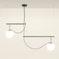 Artemide Nh S3 2 Arms Multiple Pendant Lamp Glass And Brass