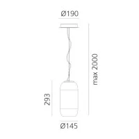 Artemide Gople Mini Suspension Pendant Lamp LED Dimmable In Artemide Gople Mini Suspension Pendant Lamp LED Dimmable In