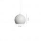 Cattaneo Ball Suspension Lamp LED Dimmable Aluminum Head System