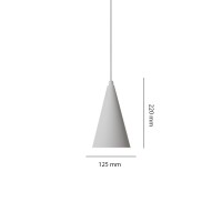 Cattaneo Cone Suspension Lamp LED Dimmable Aluminum Head System