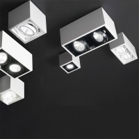 Logica Container Faretto GU10 Quadrato Per Led Orientabile Da