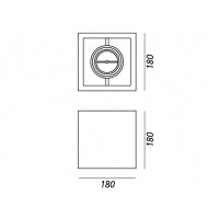 Logica Container 111 Square GU10 Spotlight For Adjustable Led